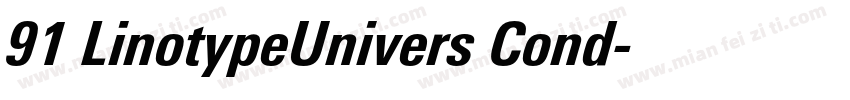 91 LinotypeUnivers Cond字体转换